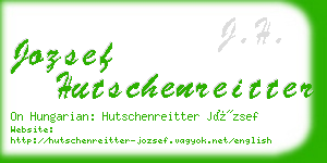 jozsef hutschenreitter business card